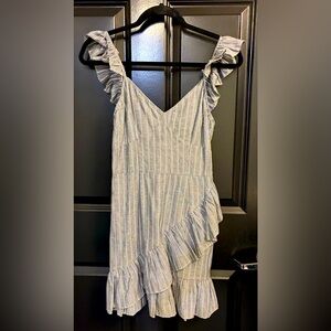 Brand New Striped Ruffle Sleeve Dress. Size XS